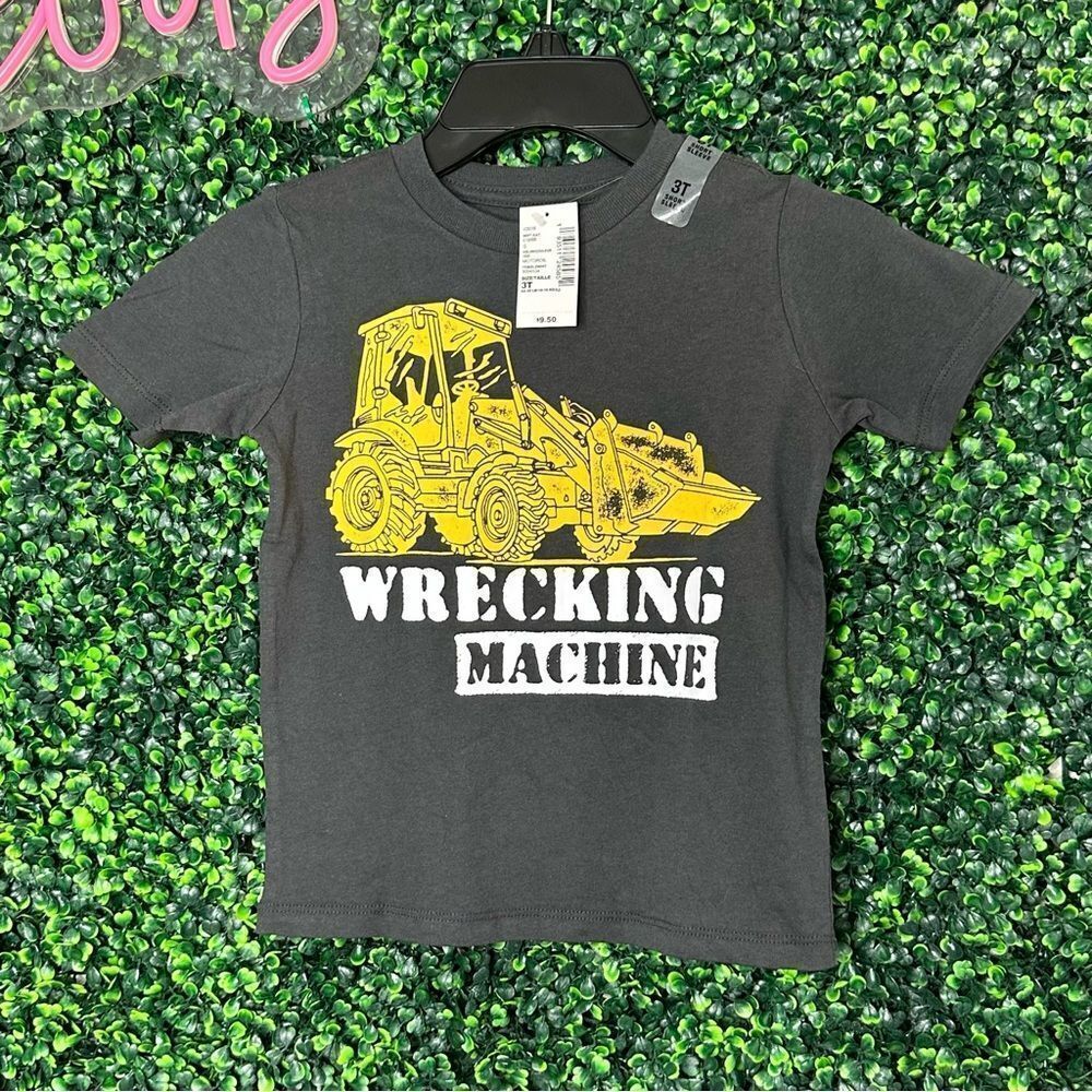 NWT Children’s Place Graphic Truck Grey Tee Sz 3T